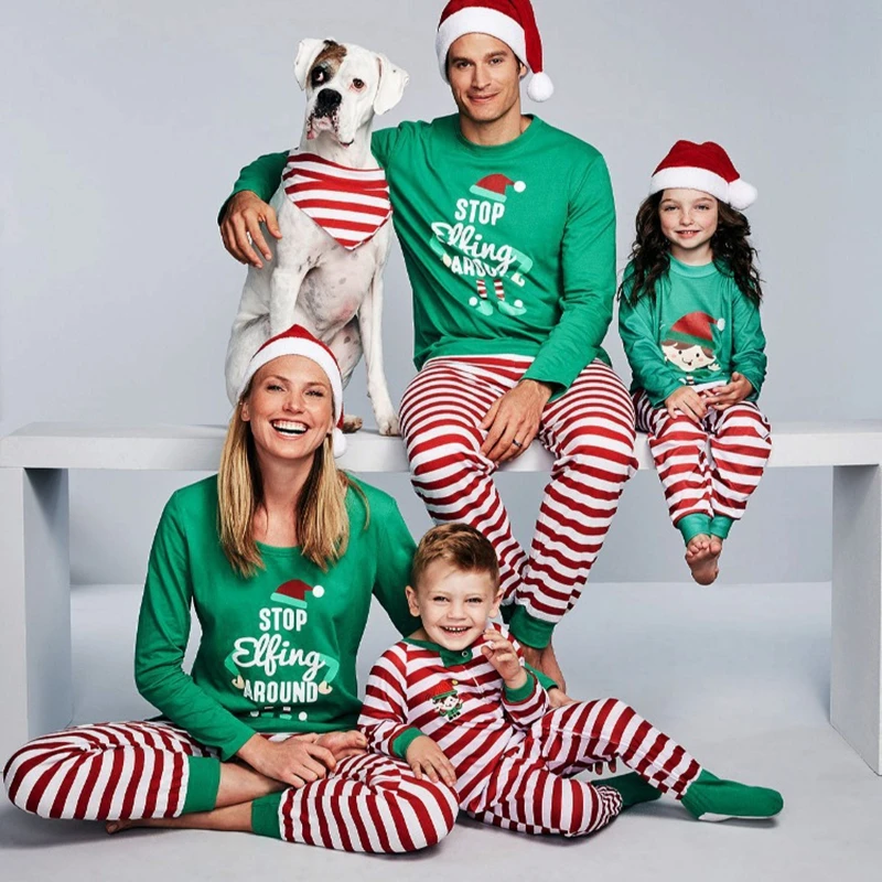 

Xmas 2022 New Family Matching Pajamas Set Christmas Mother Father Kids Clothing Sets Family Look 2 Pieces Suit Sleepwear Pyjamas