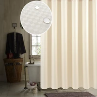 k water modern polyester fabric shower curtain beige plaid bathroom curtain mildew resistant bath waterproof washable yellow