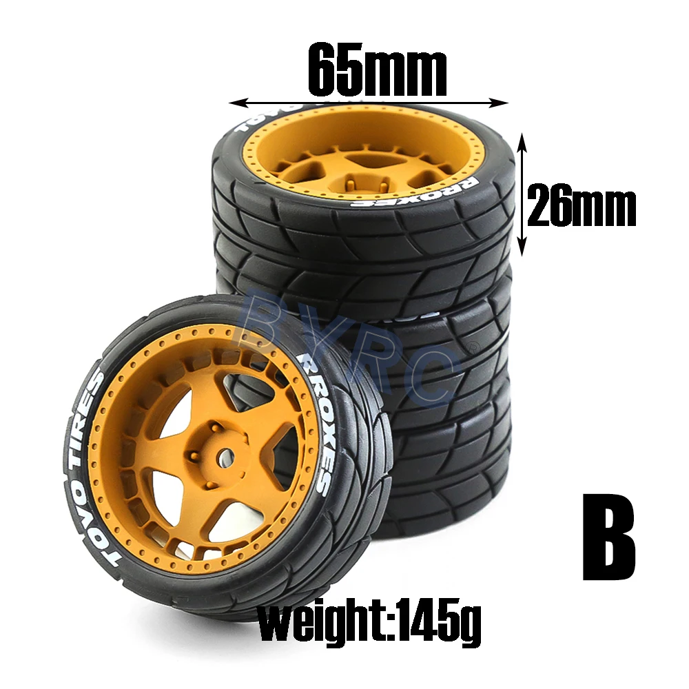4 шт. резиновые шины для Tamiya TT01 TT01E TT02 TT02B XV01 TA06 PTG-2 1/10 аксессуары радиоуправляемых