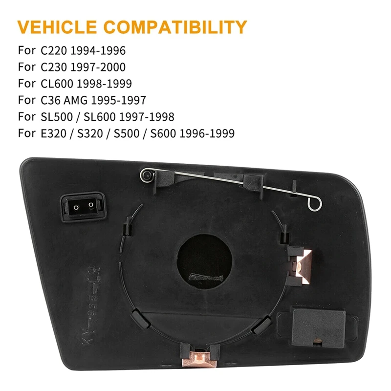 2 шт. зеркальное стекло с правым боковым крылом и опорой для Mercedes-Benz C W202 E W210 S W140