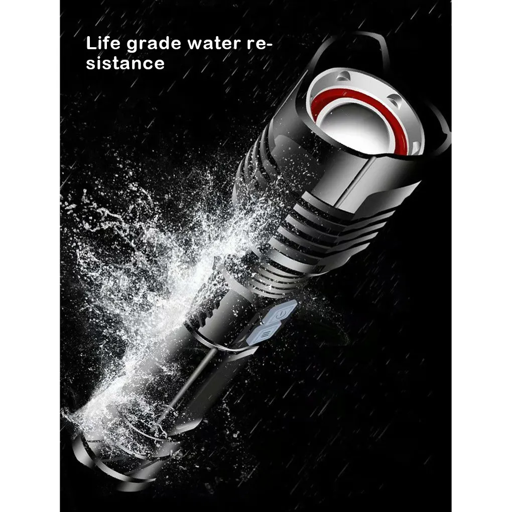

1500-1800 Lumens Bright USB Rechargeable Flashlights Flashlight Portable Waterproof Torch Camping Lantern Outdoor with Battery