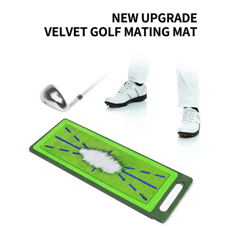 

NEW-Golf Swing Mat Hitting Batting Direction Mark Golf Hitting Mat Analysis Correct Your Swing Path Golf Practice Grass Mat