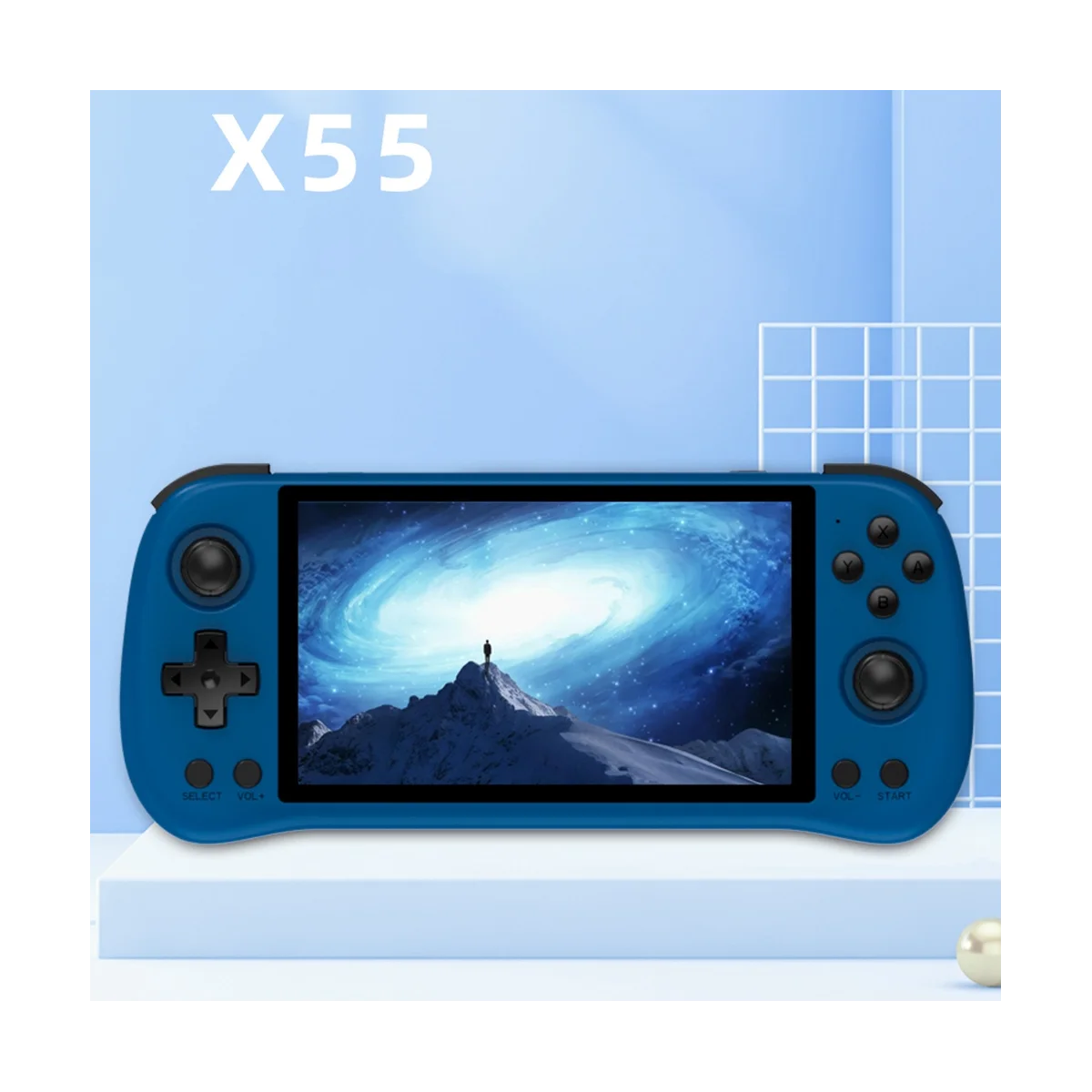

Игровая консоль POWKIDDY X55 в стиле ретро, 16 + 64 ГБ, 5,5 дюйма
