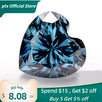 real 0 3 to 5 carats moissanite stones loose gemstones vivid blue color certified with gra jewelry