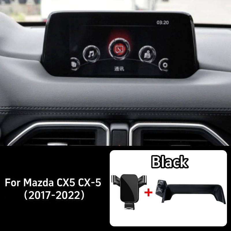 

Автомобильный держатель для экрана телефона для Mazda CX5 CX-5 2017-2022, держатель для гравитационного датчика воздуха, кронштейн для GPS, автомобильные аксессуары
