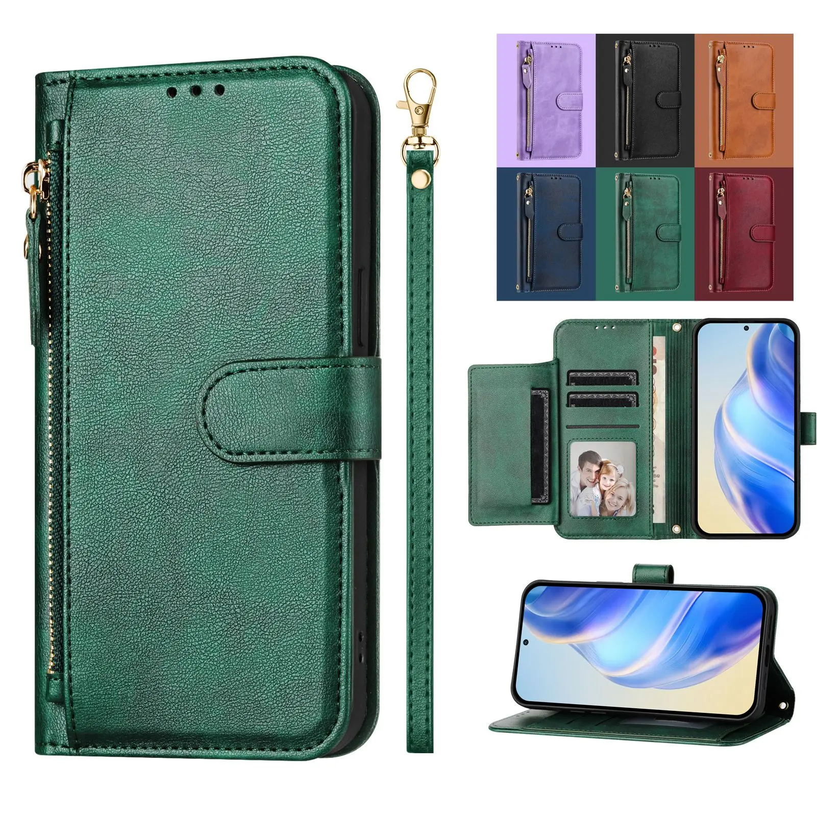 Sunjolly Cases for VIVO Y36 Y27S Y78 Plus V29 V27E T2 V27 Pro Y02A Y11 Y02T Y56 Y16 Y02S Y100 Case coque Wallet Phone Covers