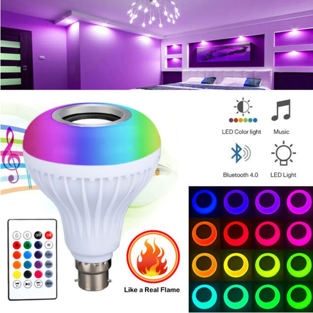 

RGBW Remote Control Bluetooth Music Bulb LED Intelligent Bulb Colorful Music Light Party Dance Table Lamp