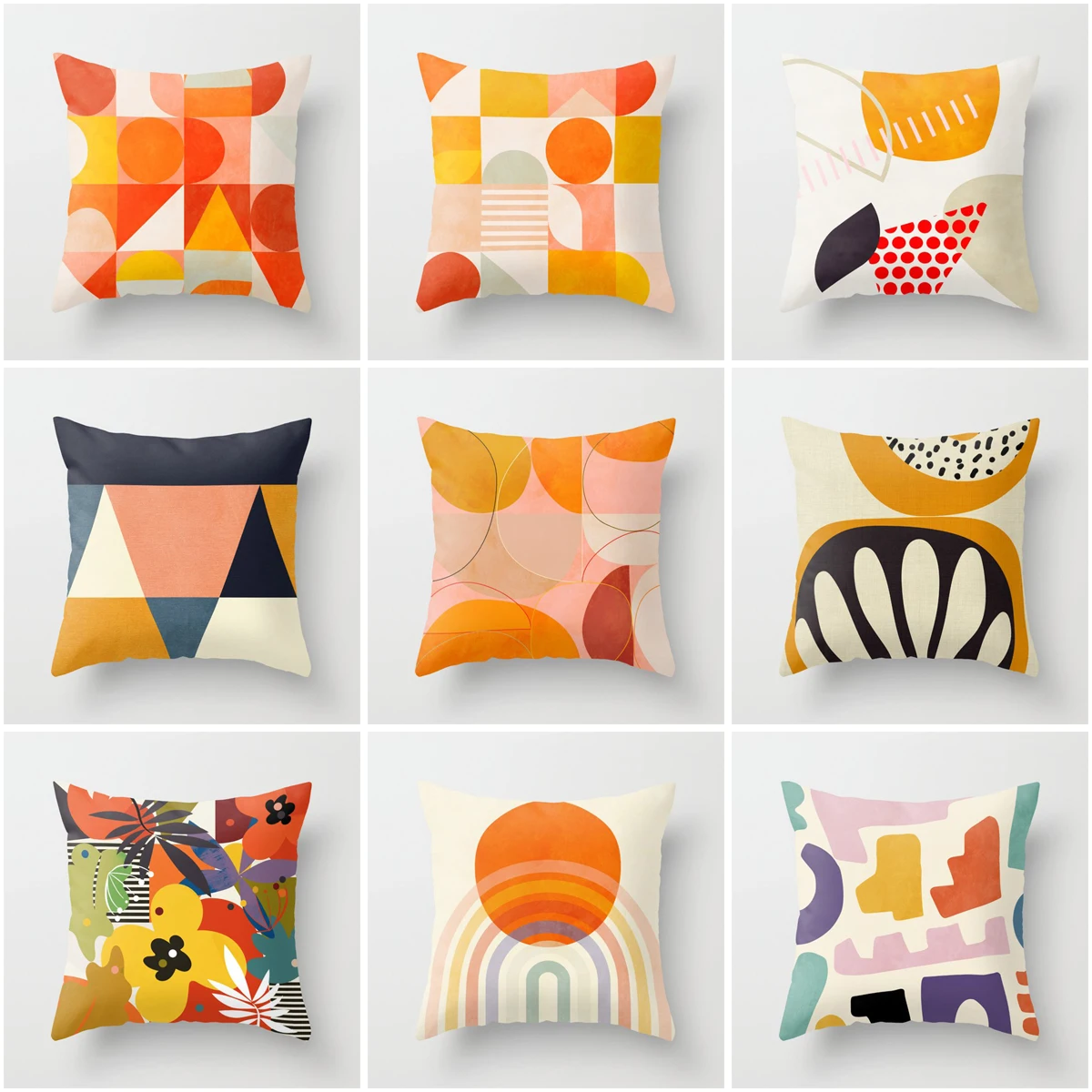 

decorative Home pillow case Cushion covers 45*45 nordic 60*60 40x40cm 50x50cm Irregular Yellow Geometric Abstract 45x45 Morandi