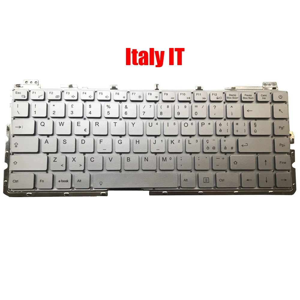 

Laptop Keyboard For Microtech For eBook Pro EB14WIP32 EB14WIC32 N5000 N4000 Italy IT With Backlit Silver New