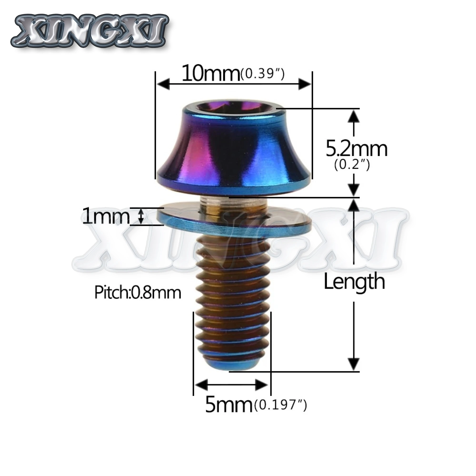 Титановые болты Xingxi M5x12 мм