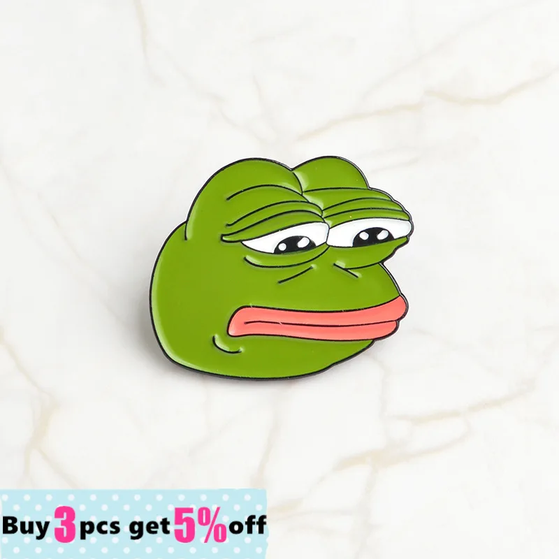 Эмалированные булавки с мультяшным Пепе-лягушкой брошь в виде пирамиды птицы