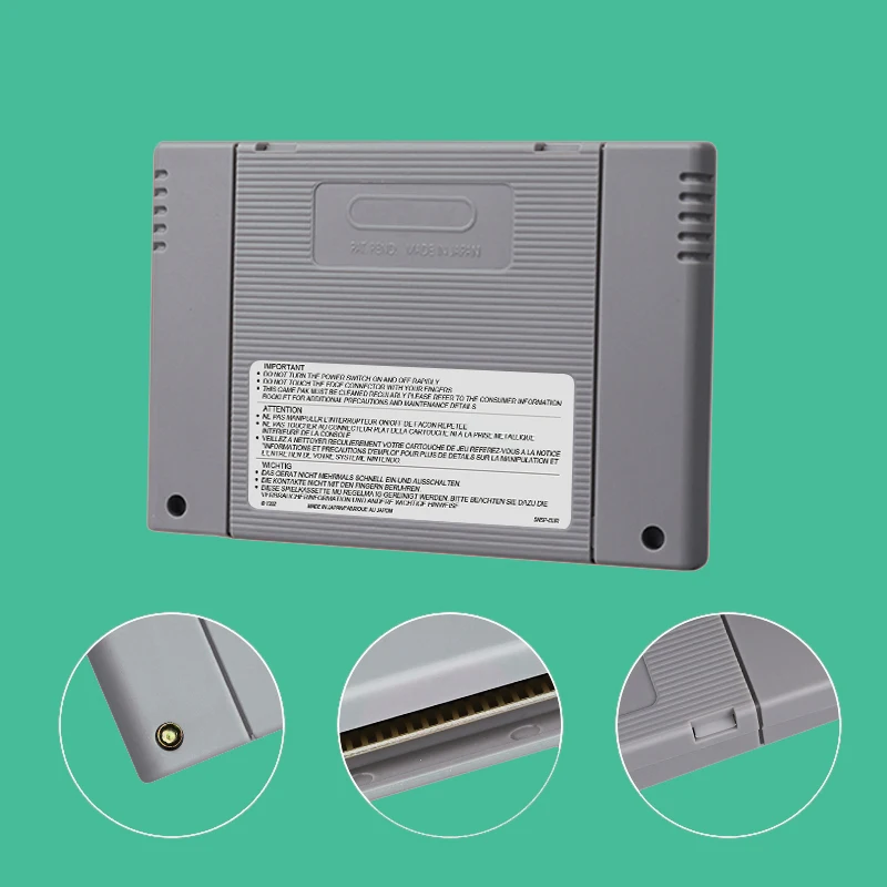 Игровой картридж с коробкой для 16-битной консоли SNES версии PAL NTSC