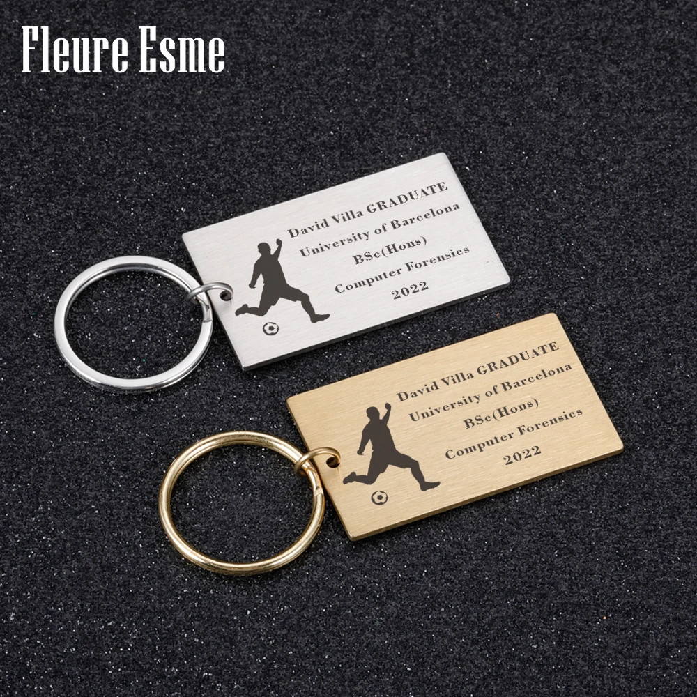 

Customized Graduate Gift KeyChains Personalized Name Class Graduation Gifts For Best Friend Teacher Boy Man Keychain Jewelry