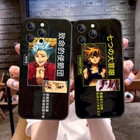 hot anime seven deadly sins phone cover for iphone 11 12 13 pro max x xr xsmax 7 8 plus 12 13 mini black soft silicone tpu case