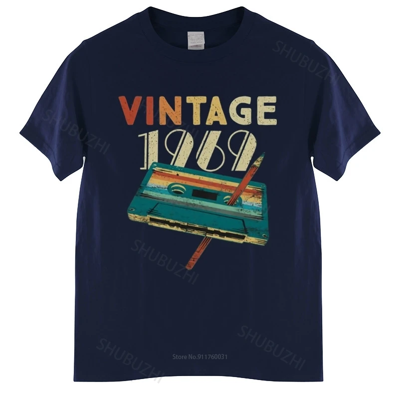 

Summer mens tshirt Men'S Vintage 1969 Music Cassette 50Th Birthday Gifts 50 Years Old T-Shirt unisex t-shirt teenagers cool tops