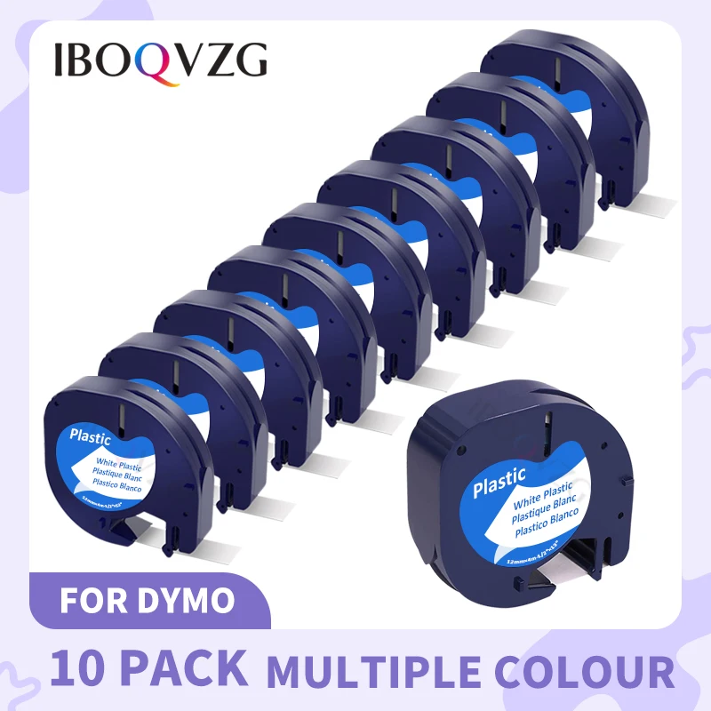 

IBOQVZG 10PK для Dymo LetraTag ленты для этикеток 12 мм LT стержни 91201 12267 для детской модели QX50 2000 пишущая машинка