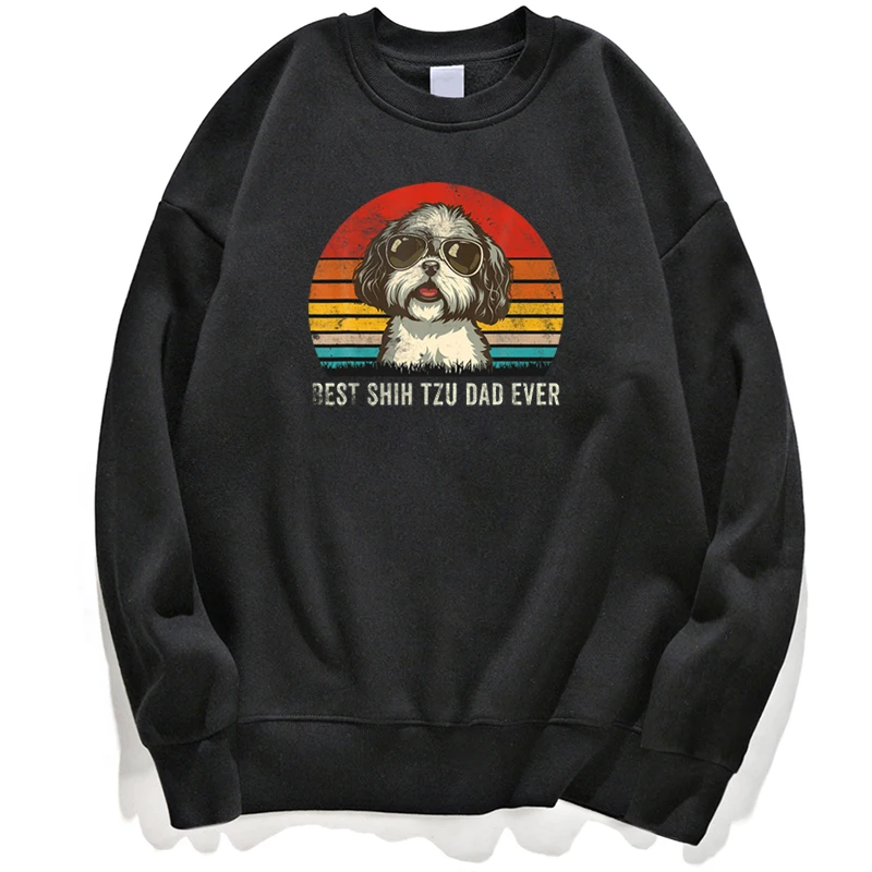 

Best Shih TZU Dad Ever Dog Hoodies Men Jumper Pullover Hoodie Streetwear Sweatshirts Sweatshirt Winter Autumn Hoody Crewneck