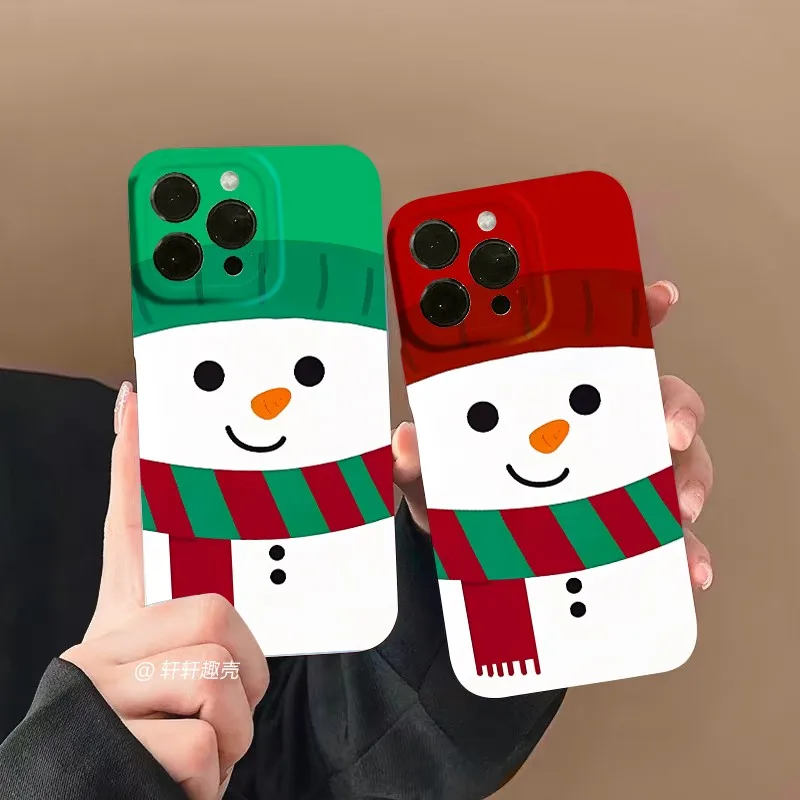 Christmas Snowman Santa Claus Phone Case for XiaoMi 13 12 12X Mi 9 10 11 Pro POCO X3 X30PRO X4 GT NFC M5 C40 5G Hard PC Cover