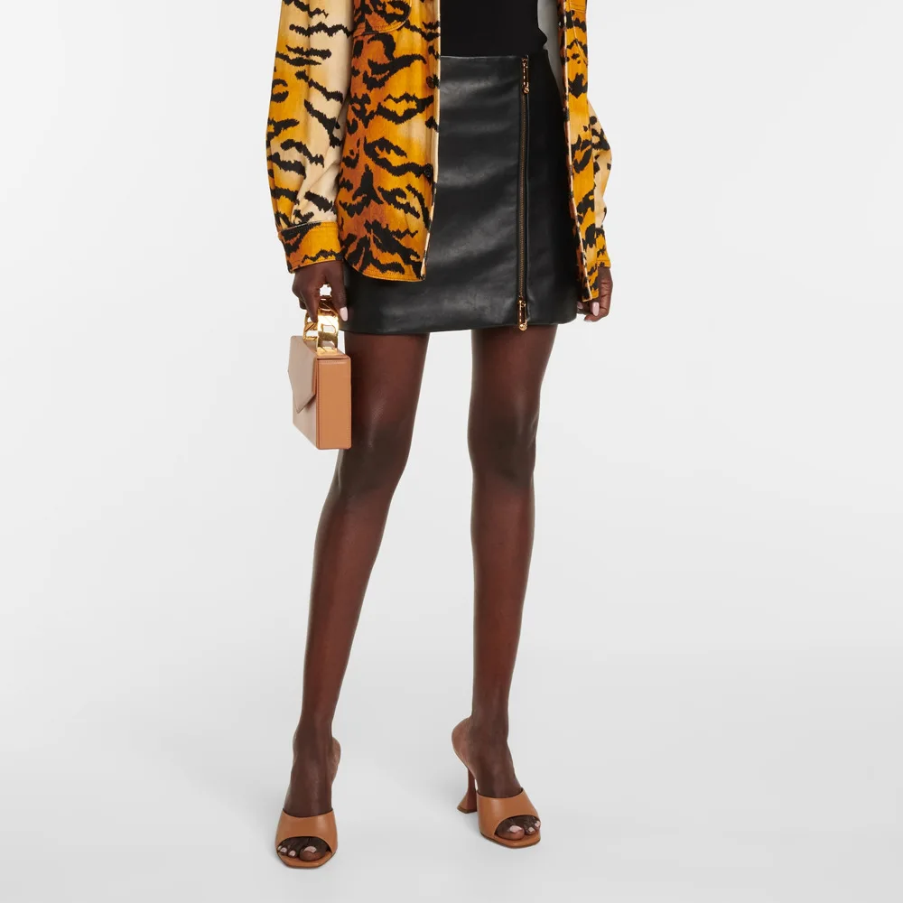 Triangle Heel Square Head Open Toe Roman High Heel Slippers