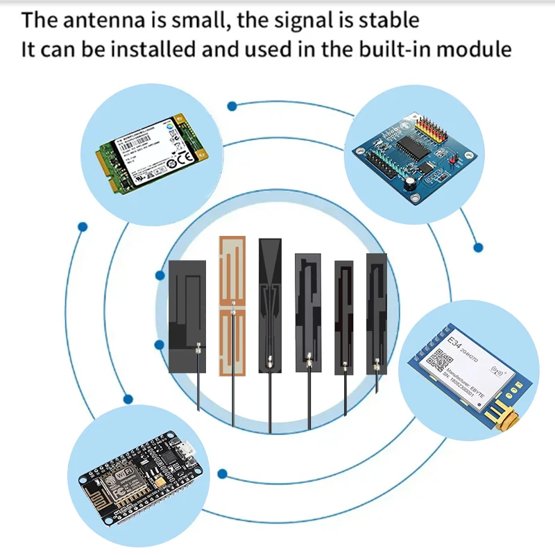 10 шт. гибкая внутренняя антенна 600 ~ 6000 МГц 4G LTE 3G GSM 13 см