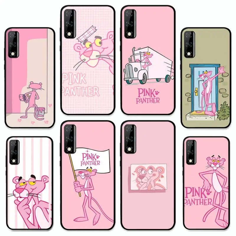 

Cartoon Pink Leopard Phone Case for Huawei Y 6 9 7 5 8s prime 2019 2018 enjoy 7 plus