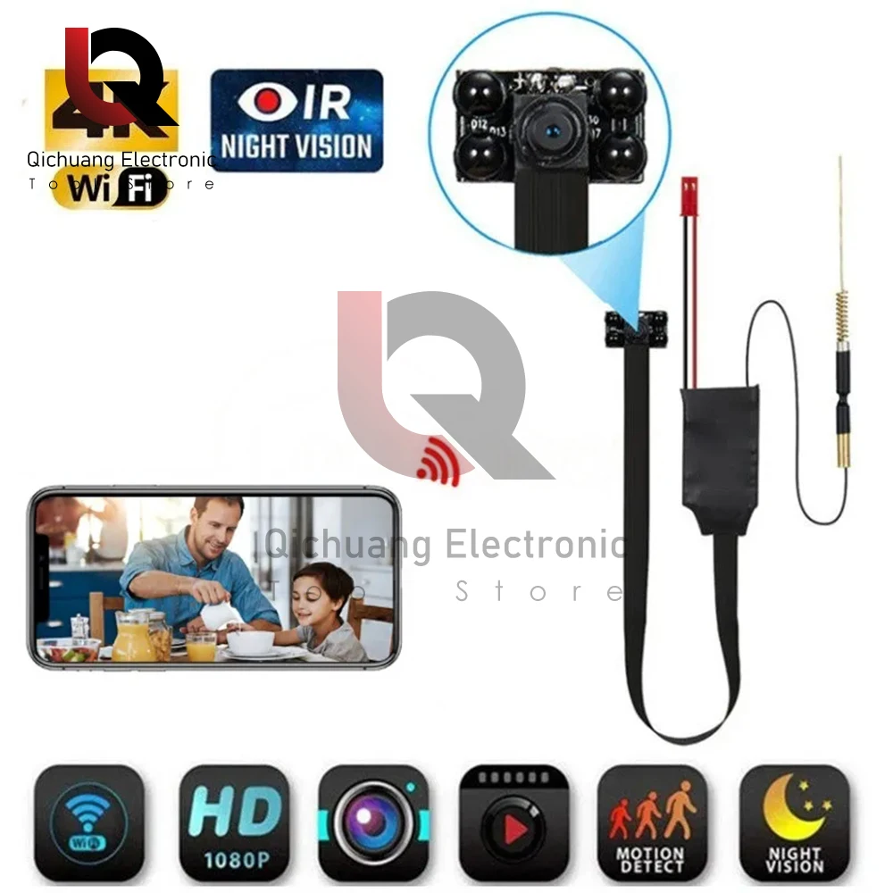 HD 1080P WiFi мини камера видеомагнитофон в режиме реального времени