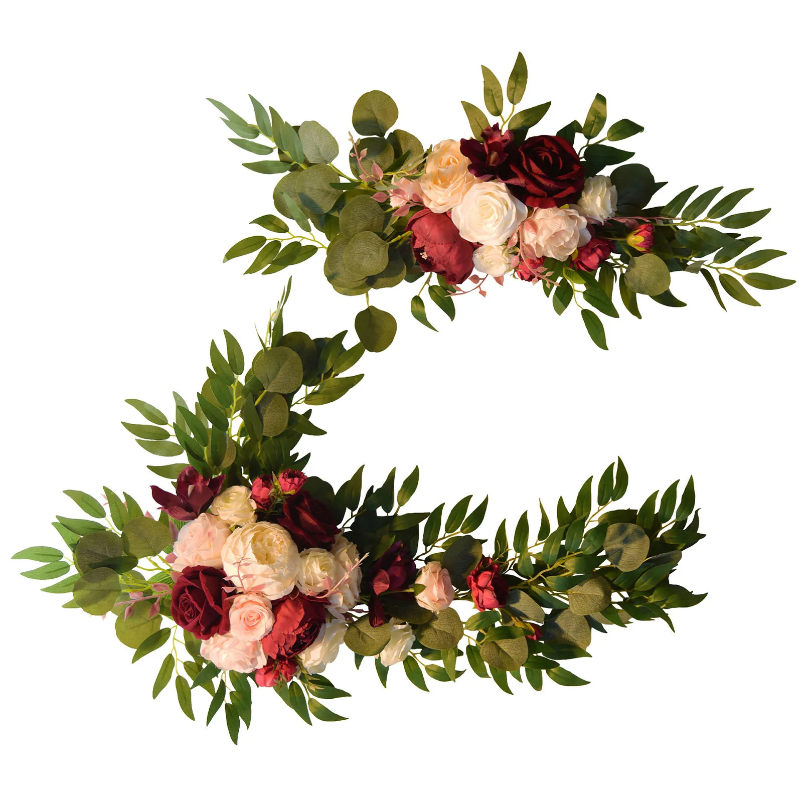 

Wedding Reception Flowers Arch Wedding Garden Climbing Plants Bridal Party Decoration Arbor Lintel Green Leaves Rose Peony