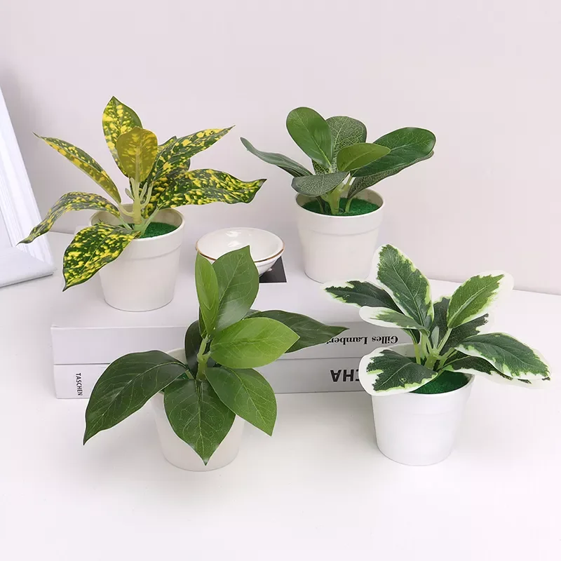 

Mini Artificial Plants Bonsai Small Simulated Aloe Tree Pot Plants Fake Flowers Office Table Potted Ornaments Home Garden Decor
