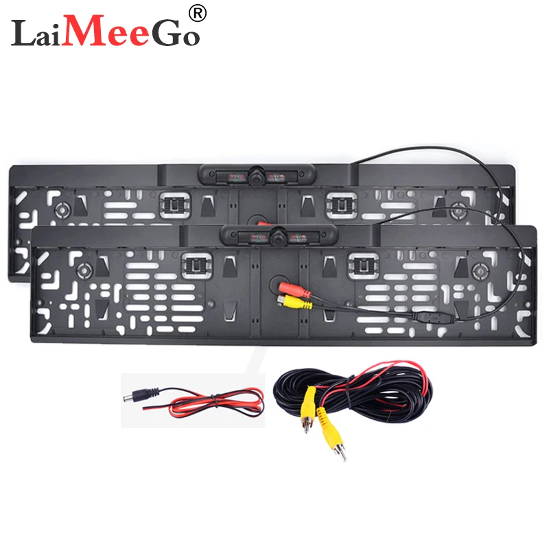 

Беспроводная ИК камера заднего вида с ночным видением, рамка для номерного знака ЕС, Автомобильная камера заднего вида, водонепроницаемая резервная камера для монитора