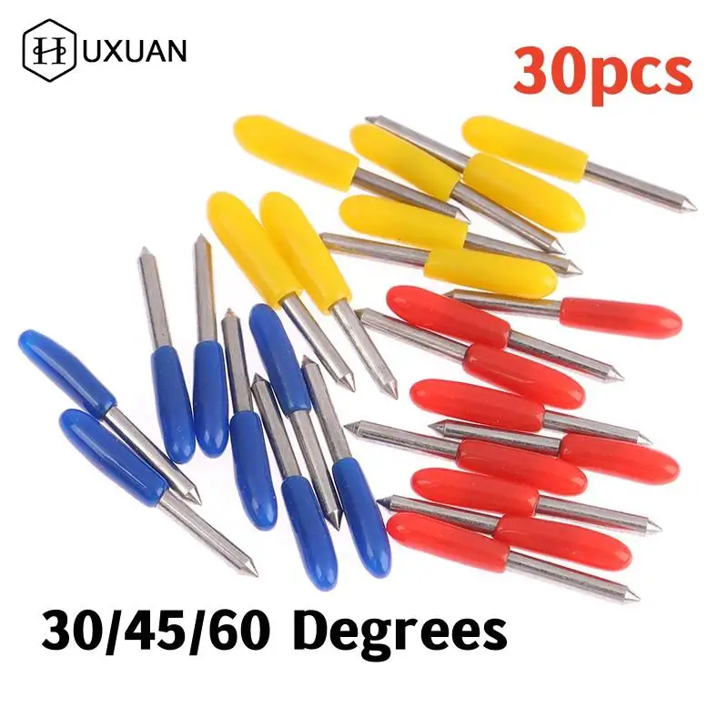 30pcs 30/45/60 Degrees Replacement Blades For Roland Cricut Plotter Blade Knife Cutter Blades For Power Tools Cutting Plotter