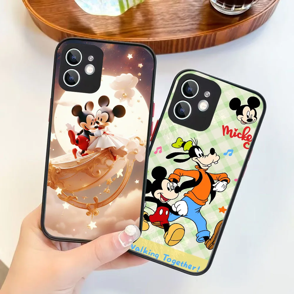 Черный силиконовый чехол WBA-24 с Микки и Минни для Moto E7 E20 32 Edge S 20 30 G G9 Pro Lite Fusion Power