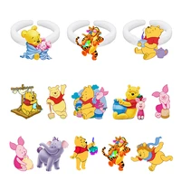 disney character pooh white ring ring new resin acrylic adjustable ring party gathering jewelry ring gift for friends
