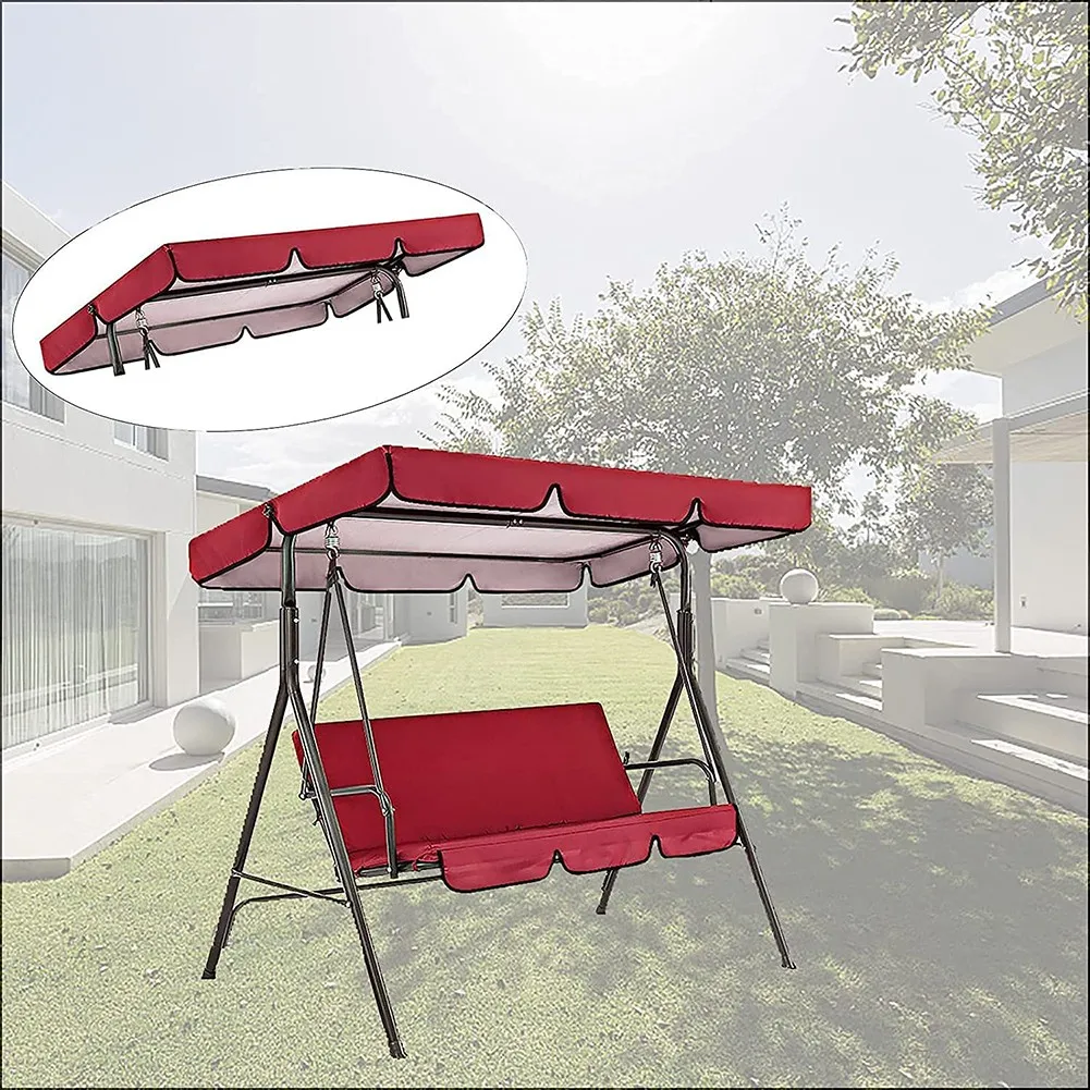 

1*Garden Outdoor 3-Person Metal Porch Swing Chair Bench W/ Canopy Replacement Canopy Sun Shade Swing Chair Cover Accessories