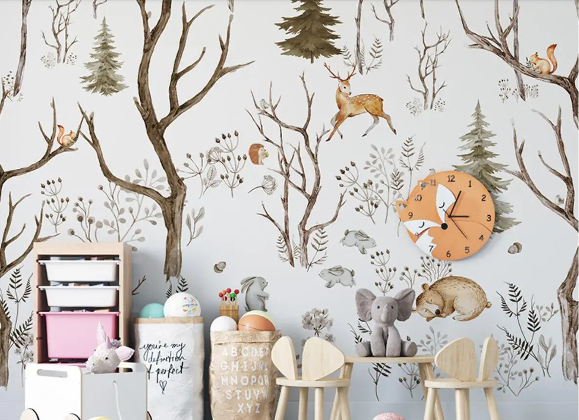 

wall paper custom 3d wallpaper mural cartoon children's room background wall pintado de pared papier peint auto adhésif