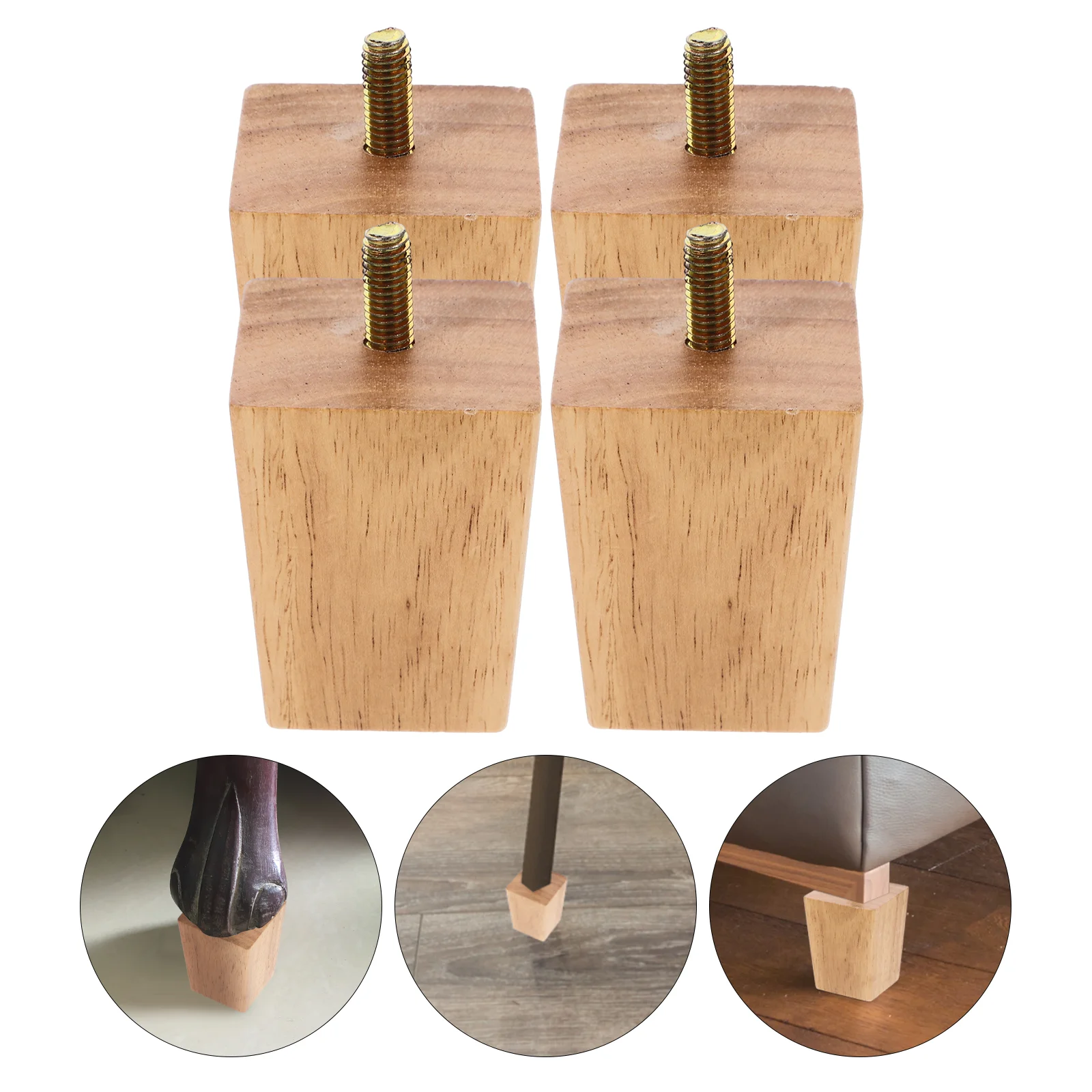 

4 Pcs Furniture Replacement Parts Table Legs Wooden Sofa Couch Vanity Feet Chair