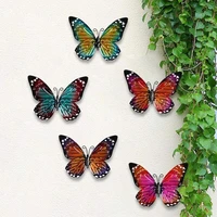 3d metal butterfly decor inspirational sculpture wall deco for outdoor garden decoration animal miniatures statues artwork 2022