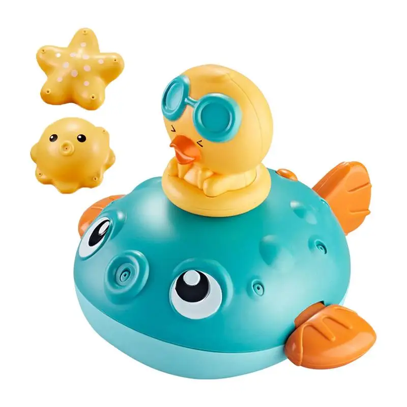 

Baby Bath Toys Light Up Fish Bath Tub Toys Light Up Bath Toys Shower Bathtub Toy For Toddlers Over 3 Years Old Cute Fish Shape