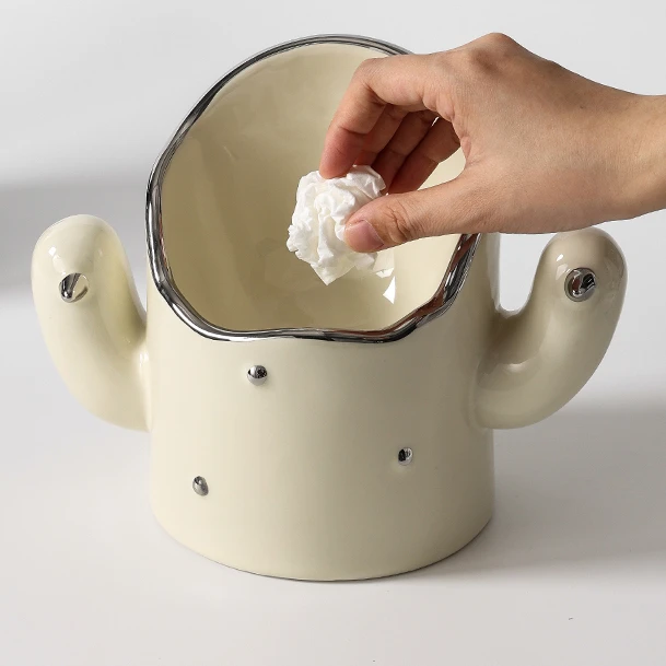 Настольная мусорная корзина С КАКТУСОМ милая маленькая Бытовая мини-корзина для