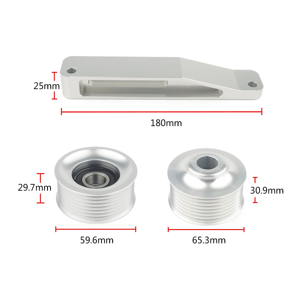 A/C &amp P/S уничтожитель набор шкивов для двигателей Honda Acura K20 K24