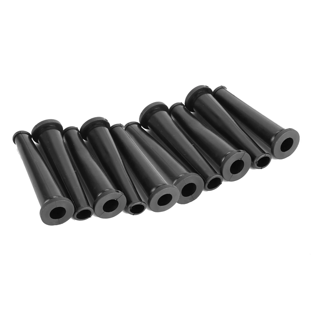 10 шт. 9 мм Резиновая Защитная кабельная втулка 0 8X2 8 дюйма Черная Проволока Крышка