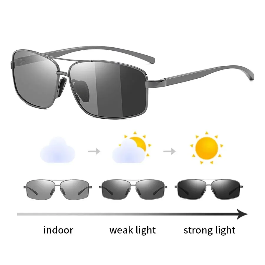 Солнцезащитные очки мужские поляризационные в оправе из алюминиево-магниевого