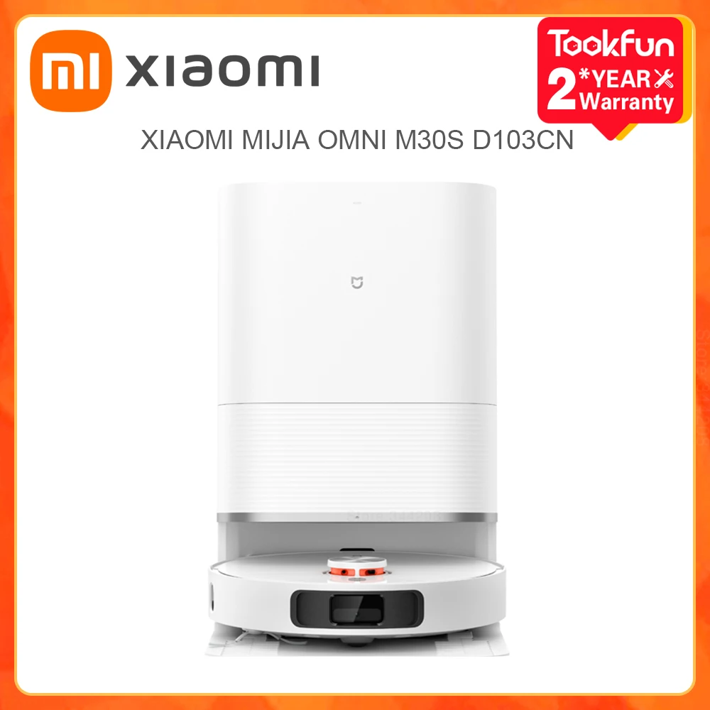

Робот-пылесос Xiaomi Mijia M30S Omni Infinite D103CN, 1000 Вт, беспроводной, влажная уборка, пылесборник