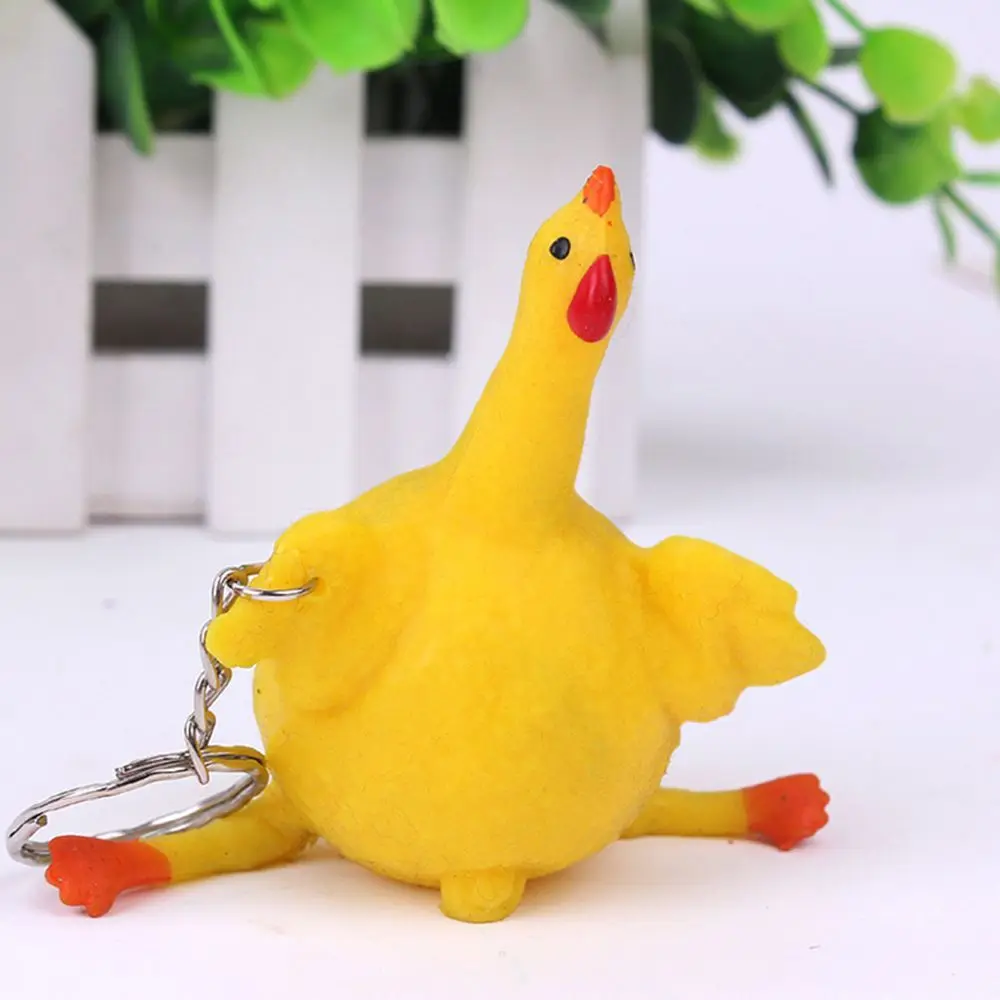 

New Eggs Halloween Gift Gadgets Spoof Hot Sale Tricky Pranks Keychain Vent Toys Funny Chickens Lay Eggs