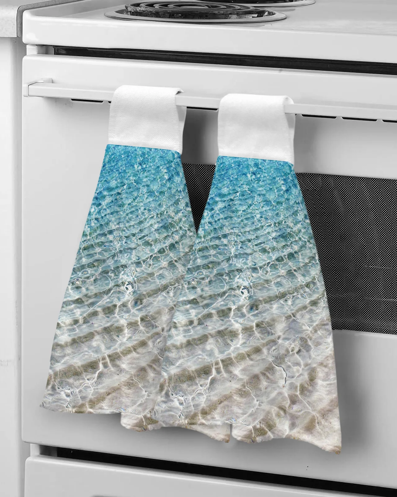 

Прозрачные морские полотенца для рук на пляже, полотенце из микрофибры для ванной комнаты, подвесное полотенце, абсорбирующие полотенца, мягкая ткань