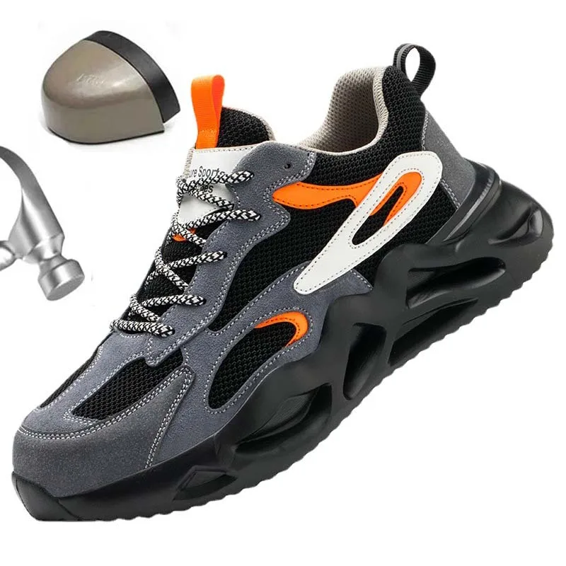 

Work Safety Shoes Men Steel Toe Cap Puncture-Proof Anti-smash Women Boots Sport Warm Indestructible Wear Lightweight Flexibility