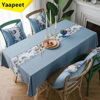 scandinavian oil proof tablecloth table flag cotton linen household rectangular tablecloth mat modern minimalist home decoration