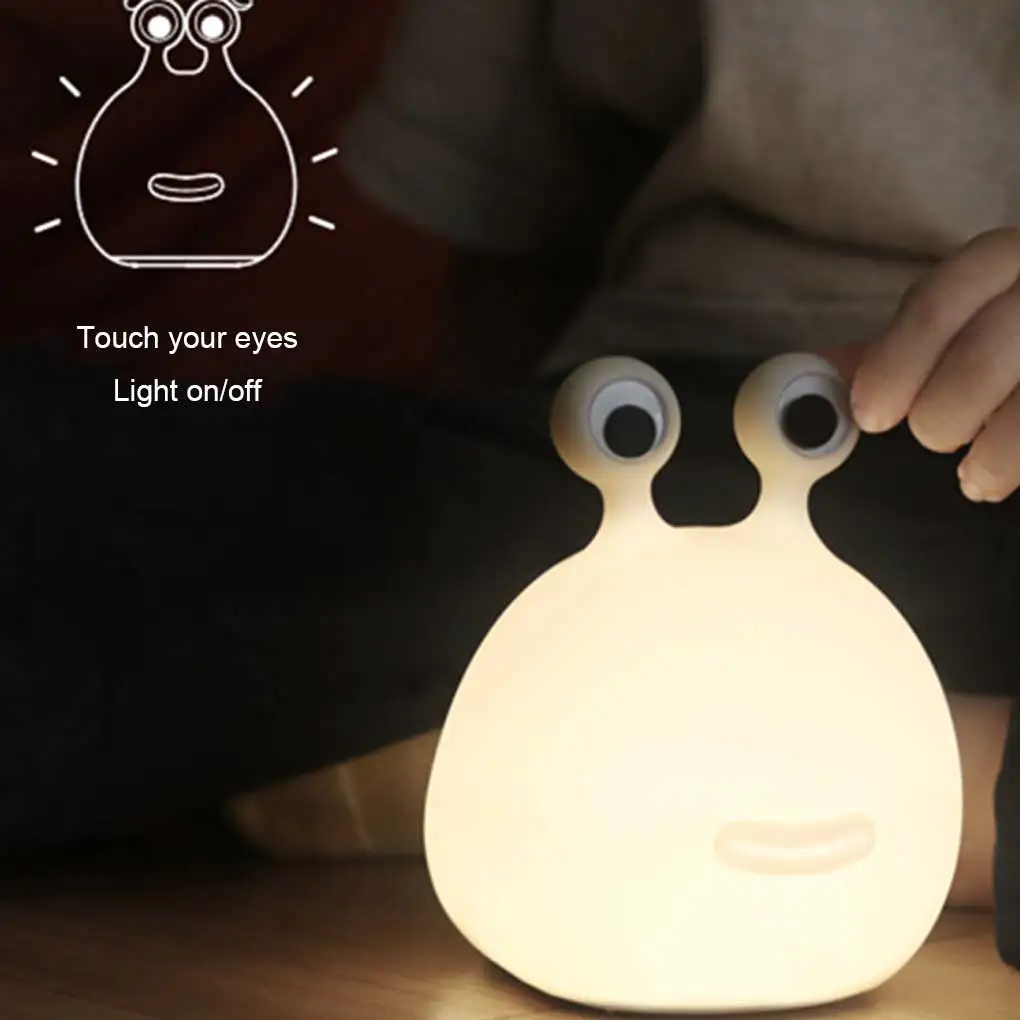 

Night Light Slug Bedroom Eye Lamps Kids Sleeping Timer Lamp Touching