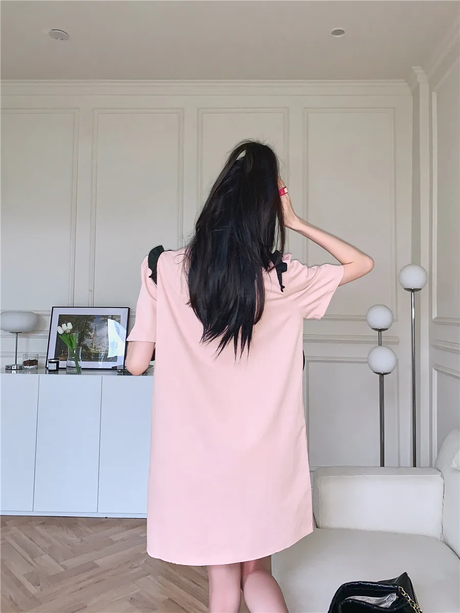 Женское асимметричное платье-рубашка модельное лоскутное платье контрастных