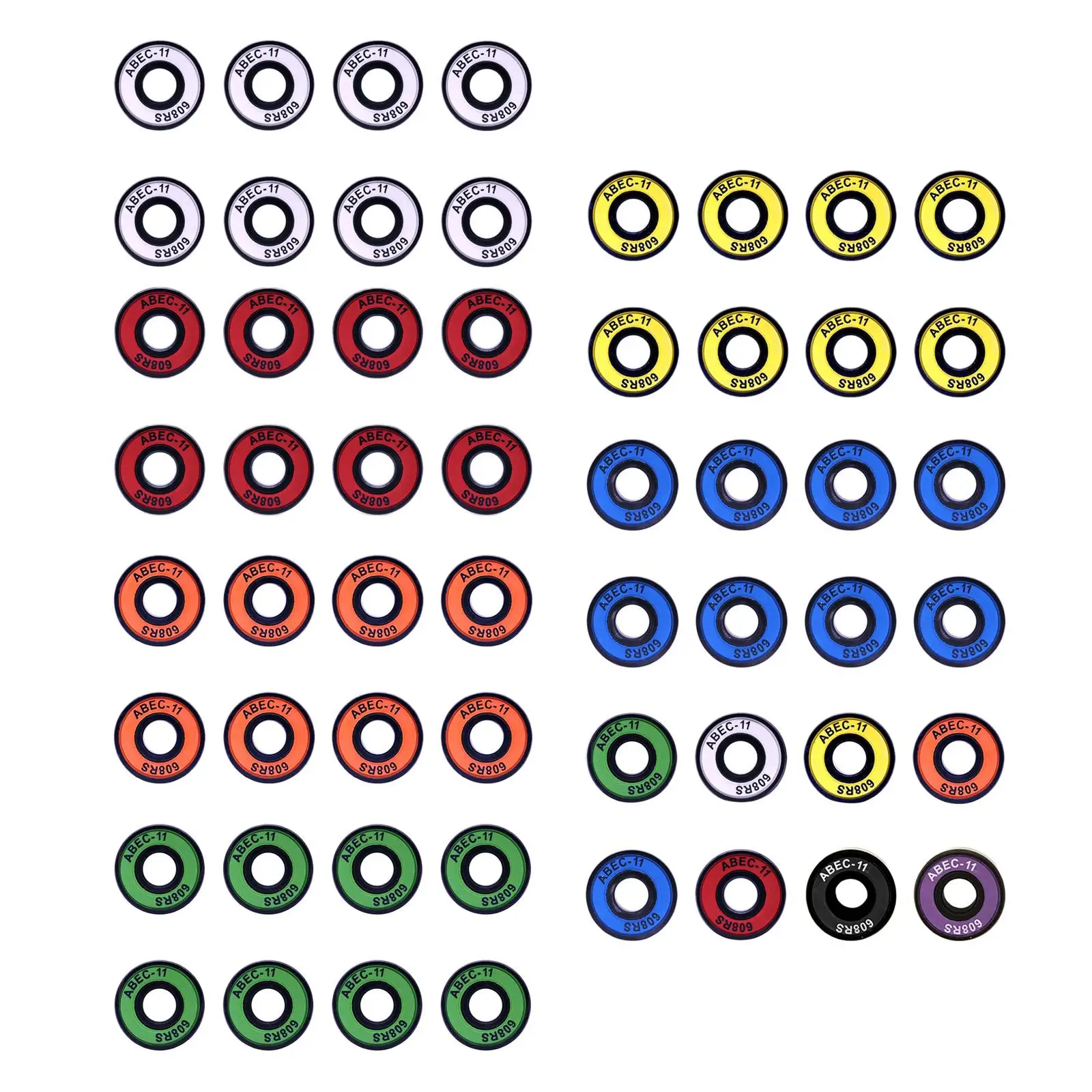 

8Pcs Wheel Bearings Skateboard Scooter Abec 11 608RS Wear Resistant Shaf