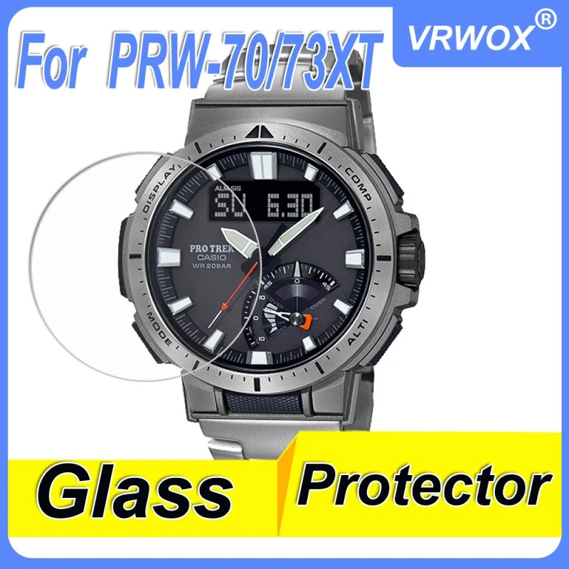

2Pcs Glass Protector For PRW-6621/6611Y-1/6620YFM PRW-70 PRW73XT Tempered Screen Guard For Casio GShock